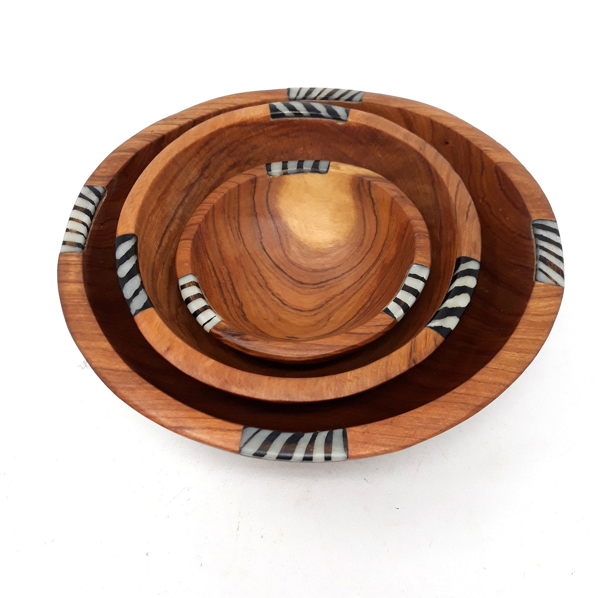 Set of 3 wooden bowls, Handmade wooden bowl, Decorative rustic bowl, Farmhouse wood bowl, wooden snack bowls, set of wood bowls, Olivewood