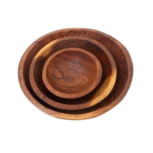 Wooden bowl set, Handmade wooden bowl, Decorative rustic bowl, Farmhouse wood bowl, wooden snack bowls, set of wood bowls, Christmas gift