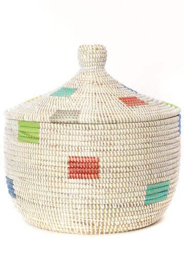 Baskets with lids, basket storage, baskets for planters, vintage woven basket lid black, woven sisal basket,woven vintage basket,boho decor,