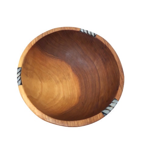 Round wood bowl, Wooden bowl handmade, Salad bowl, wooden serving bowl, Large wood bowl, rustic wood bowl, Housewarming gift, Hostess gift