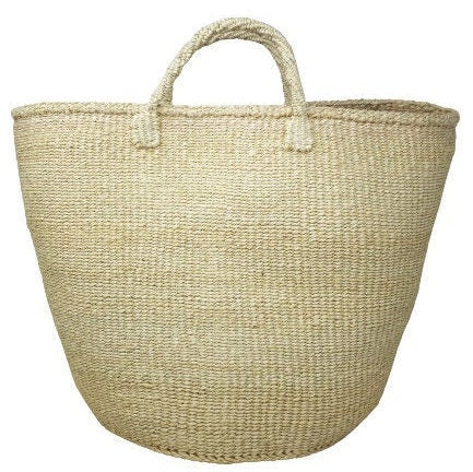 12 inch plant basket with handles, Large woven basket, African basket large, woven storage basket, Woven African basket, basket for plants,