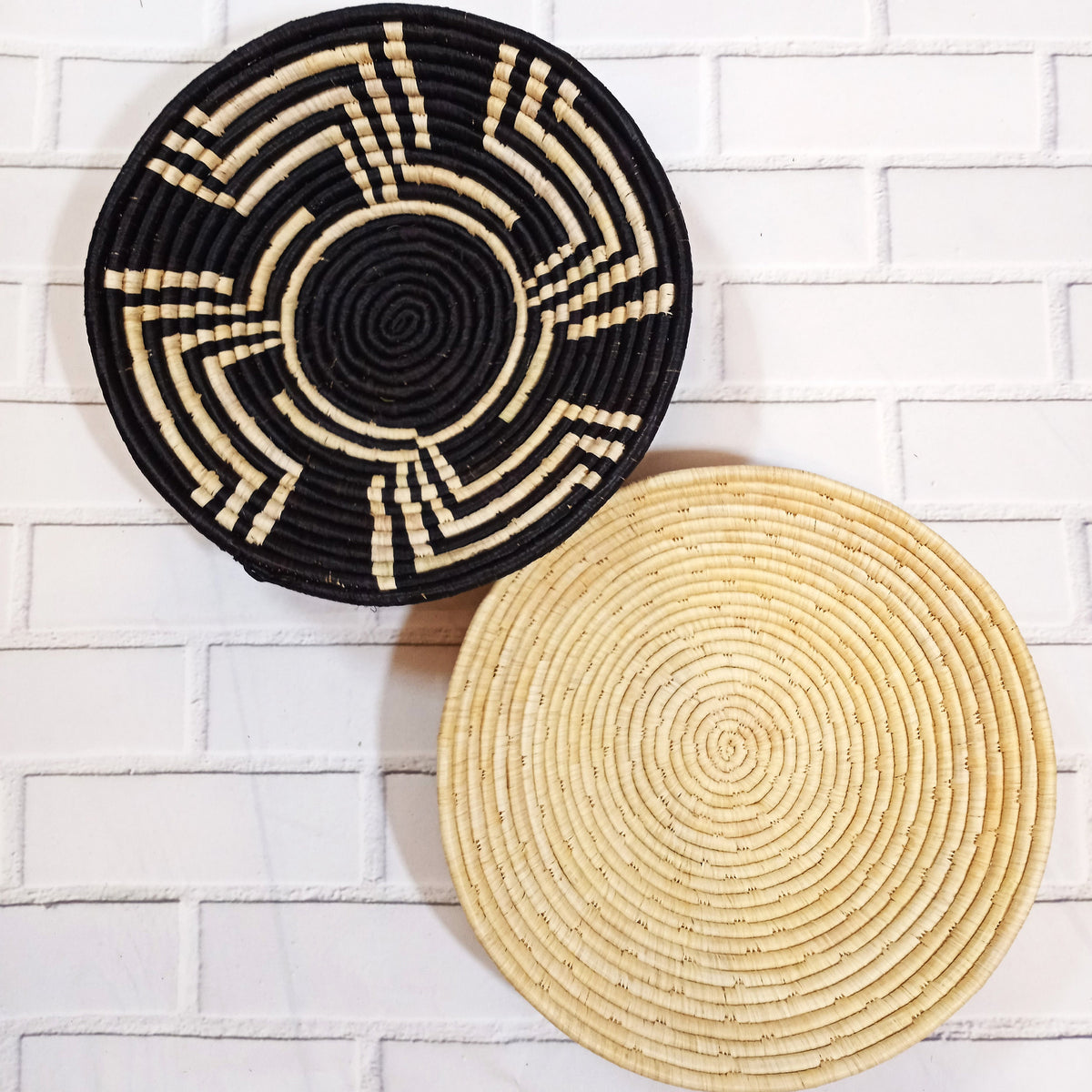 Woven wall basket, African wall basket set, Hanging wall basket, Wall basket decor, Boho wall baskets, African wall decor, Tonga baskets