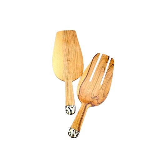 Wooden salad servers, wooden spoon set, wooden utensils handmade, salad servers wood, wooden spoons for cooking, wooden serving spoons