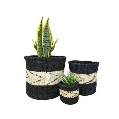 Woven basket planter, Woven Planter set, Planter basket woven, woven plant baskets, Sisal basket, baskets for plants, Woven Storage baskets