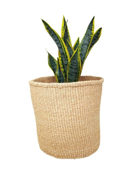 Woven planters, Handmade planter, Baskets for plant, basket storage, sisal basket, African basket planters, woven storage basket, Tan basket