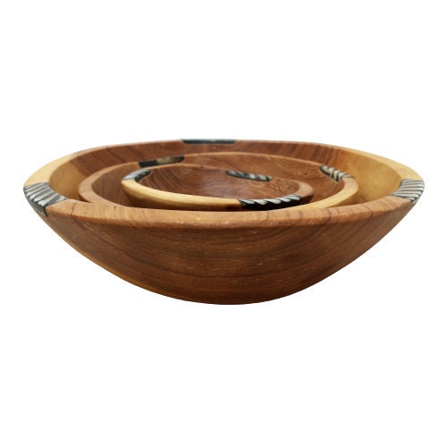 Wooden bowl set, Round wooden bowls, wooden serving bowls, set of wooden bowls, Wooden bowl set, Mom gift, wooden Chef gift, wooden gift set