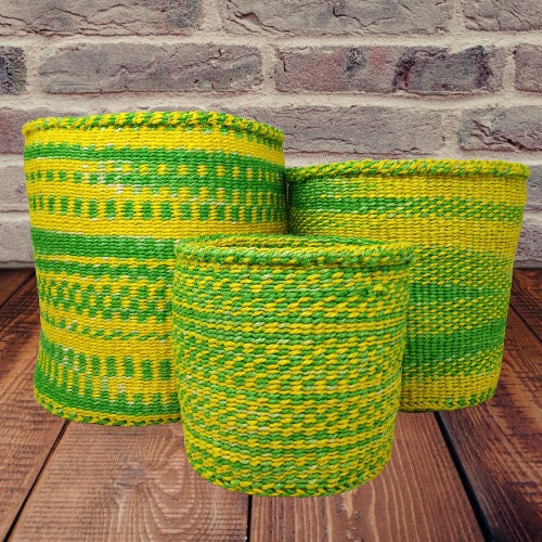 Woven basket sets, African Storage baskets, Colorful baskets, Sisal basket, Baskets for plants, Plant pot baskets, Indoor woven plant basket