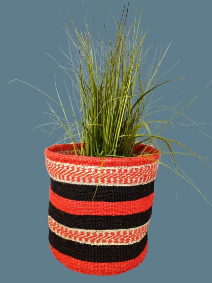 Woven planter, Colorful baskets, Basket for plant, basket storage, sisal basket, African basket, woven storage basket, Christmas basket gift