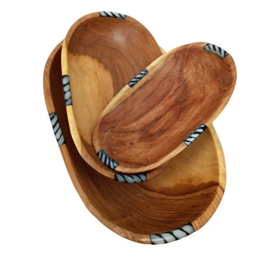 Wooden bowl set, Handmade bowls, wooden serving bowls, rustic wooden bowls, Rustic dough bowls , Housewarming gift, Chef gift, wooden gift,