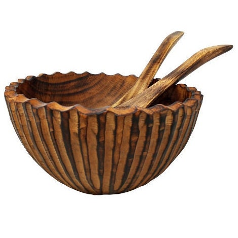 Wooden bowl set, Wooden serving bowls, Wooden bowl Handmade, Christmas gift bowl,  Natural wooden bowl, Wooden bowl and spoon, Serving bowls