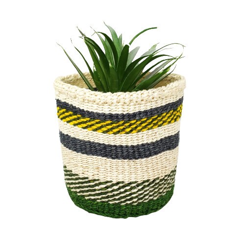 Small plant basket, Woven basket, Plant pot cover, Basket for plant, basket planter, woven planter, storage basket, sisal basket, woven gift