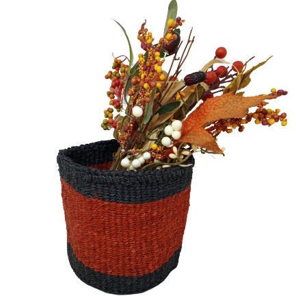 Woven plant basket, African basket, Handmade storage baskets, Round basket storage, Home Storage basket, Handwoven basket, sisal basket