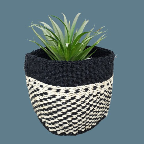 Small woven plant basket, small basket planter, small African basket, baskets for plants, woven storage baskets, Sisal basket, woven gifts