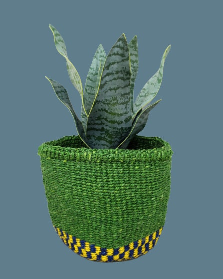Decorative basket, baskets for planters, African storage basket, Woven African basket, Woven plant basket, Woven planters, sisal basket