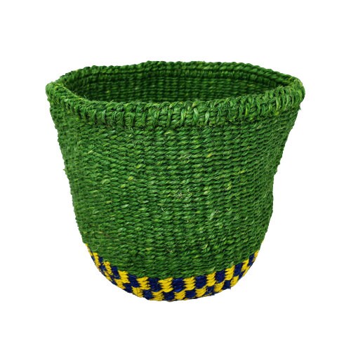 Small baskets for plants, green basket décor, colorful woven basket, African storage basket, Woven plant basket, Woven planter, sisal basket