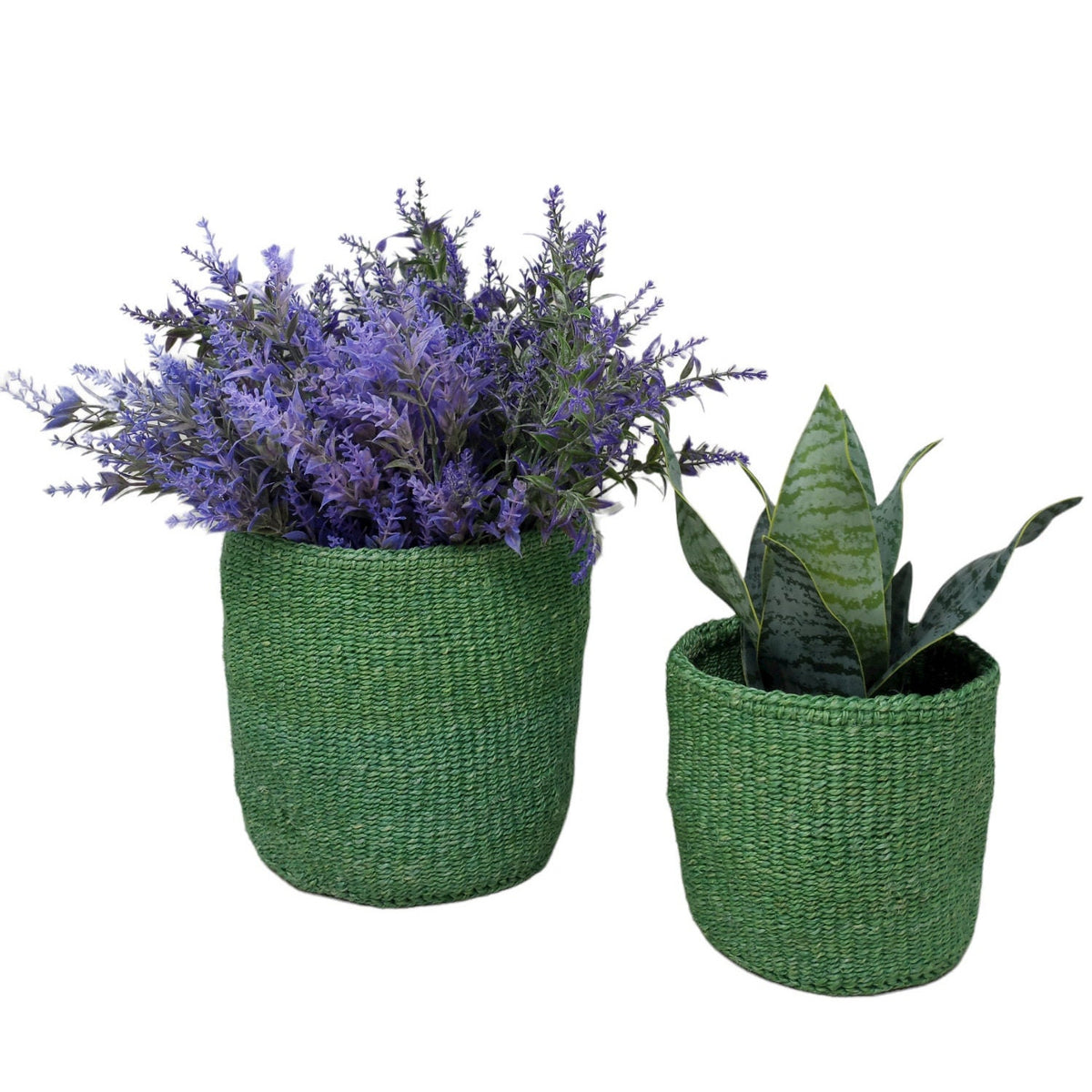 Set of 2 planter baskets, woven basket set, Plant basket, Plant pot cover, basket planter, woven planter, storage basket, African baskets