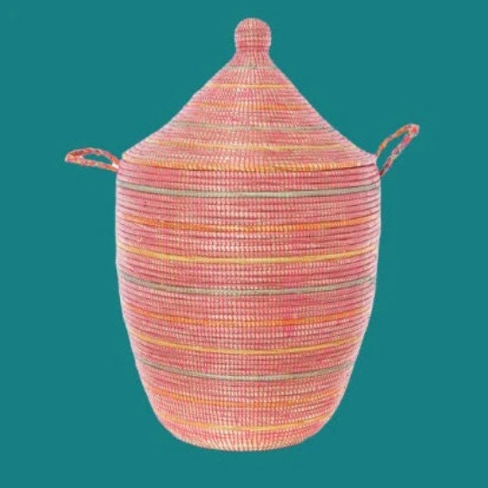 Large Lidded baskets, Baskets with lids, basket storage, basket with cover, Woven basket with lid, Toy Storage basket, Large storage basket