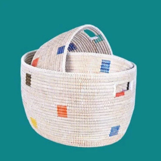 Basket storage, Baskets for storage, Woven storage basket, Woven storage, colorful basket storage, African storage baskets, bathroom storage