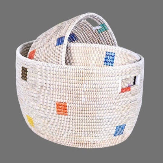 Basket storage, Baskets for storage, Woven storage basket, Woven storage, colorful basket storage, African storage baskets, bathroom storage