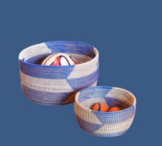 Colorful basket storage, Woven storage baskets, African baskets for storage, baskets for plants, Organizer baskets, set of 3 woven baskets